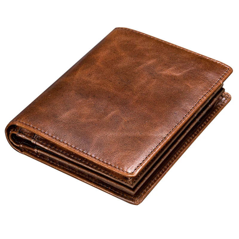 High Quality Brown Purse Custom Made Purses Mul-tifunction Vintage Leather Wallet