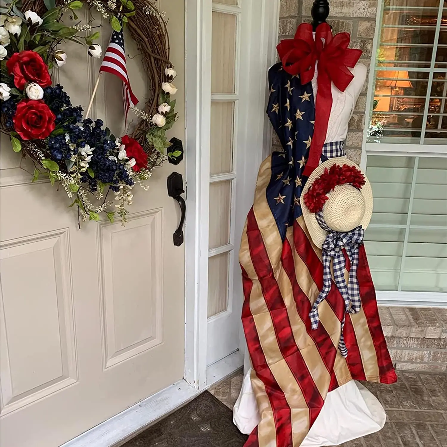 Promotion custom 3*5 ft 100% polyester strong durable advanced simulation tea stained American flag