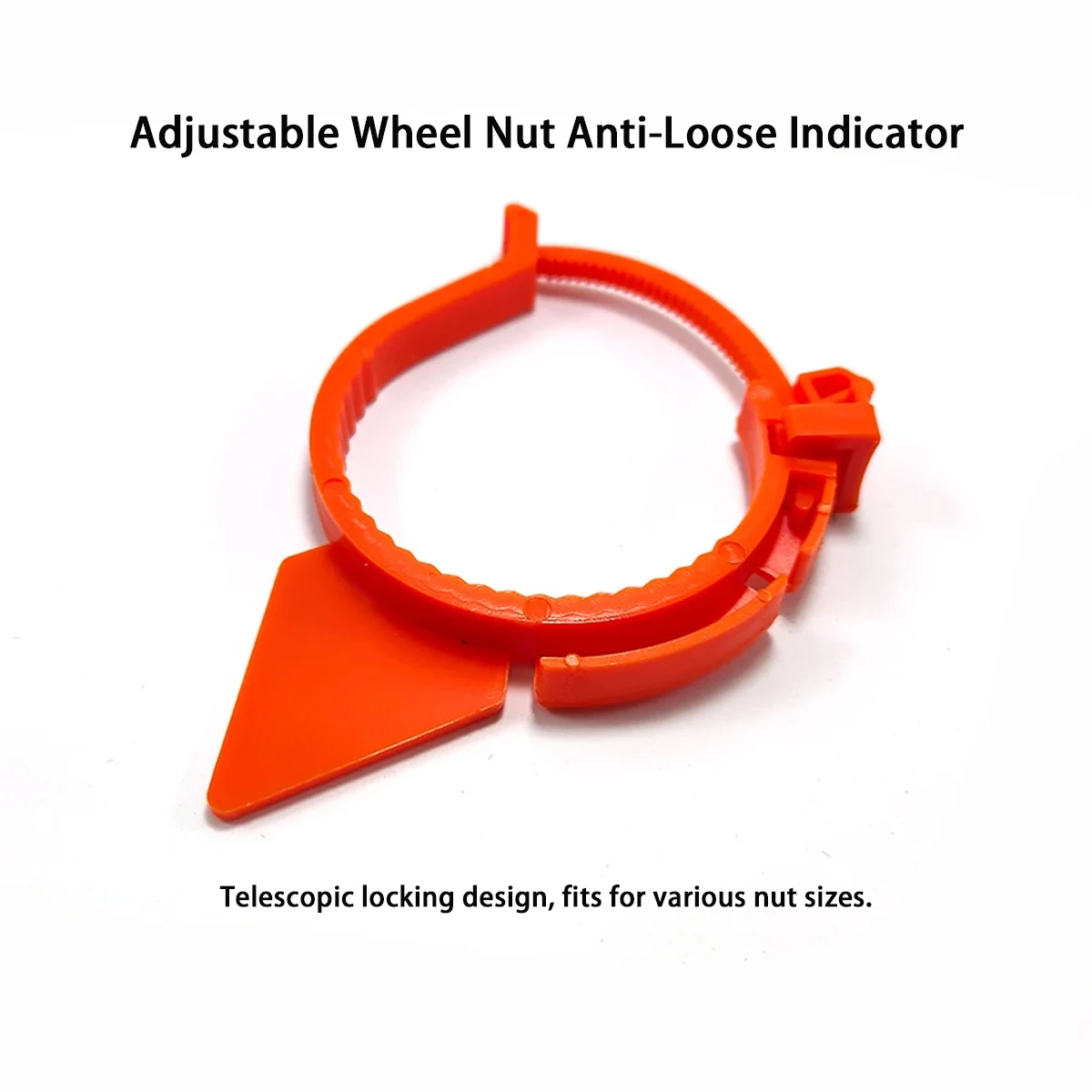Truck Trailer Bus 24mm to 30mm Fluorescent Yellow Green Orange Adjustable Wheel Nut Anti-Loose Indicator Wheel Nut Indicator