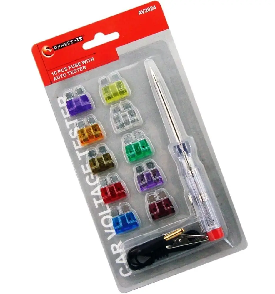 Auto Standard blade fuse Car fuse blister packing with extractor