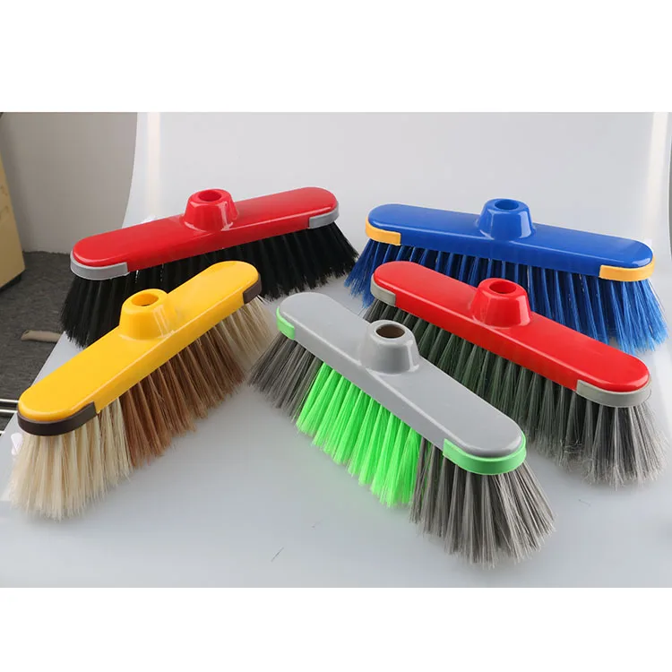 HQ0158 Middle-East plastic soft straighten plastic floor broom bristles with wooden stick