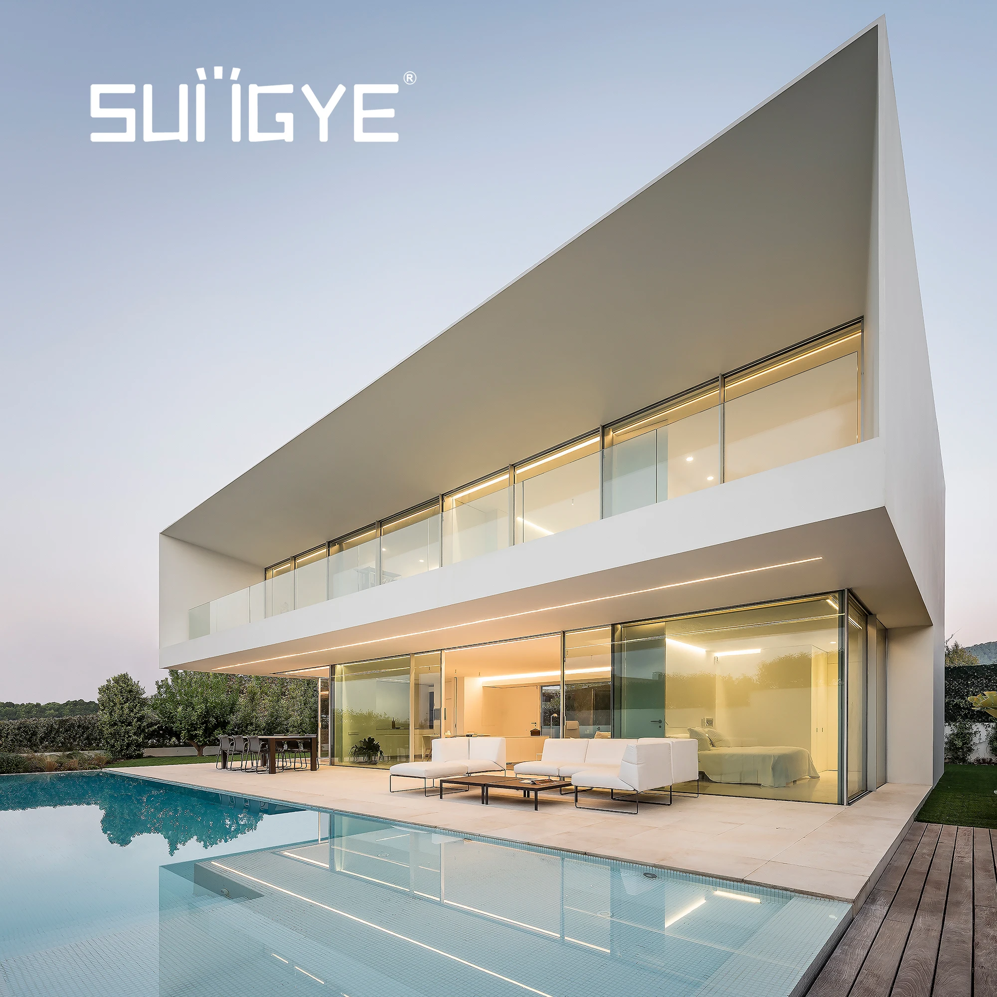 Plexiglass glass fibre reinforced plastic railings accessories patio fittings dark baluster glass balcony