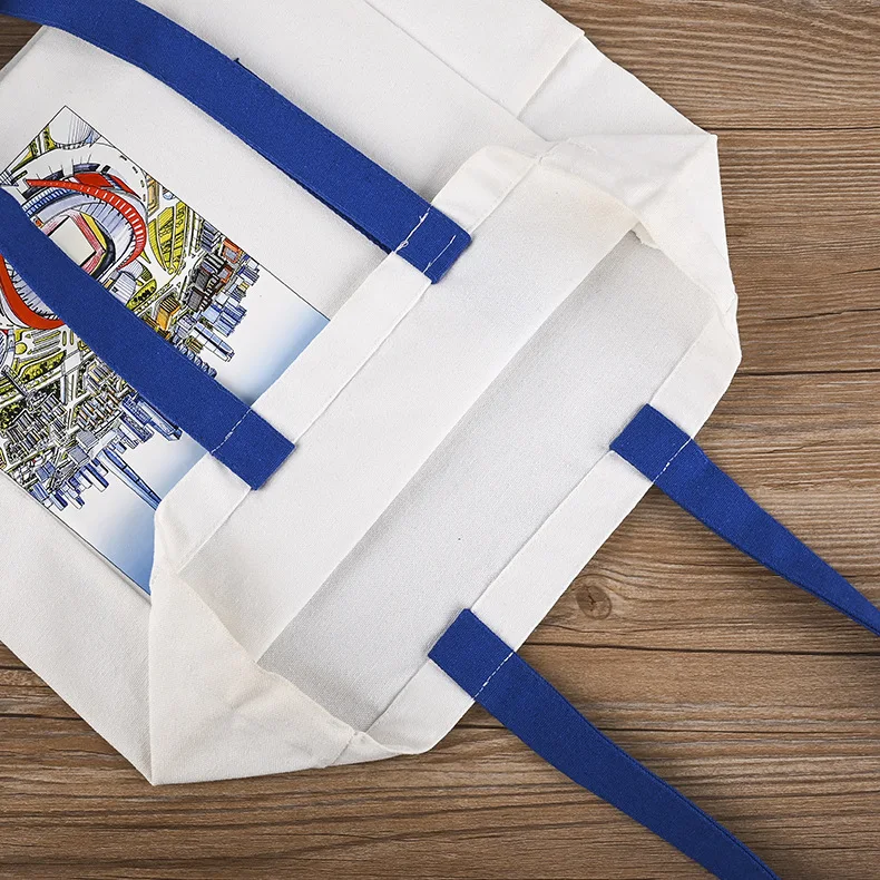 Custom Fashionable  Cotton Bag for Shopping Reusable Grocery Bags or Gift bag