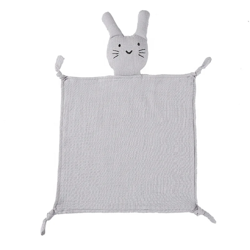 2022 Baby Security Blanket Muslin Loveys Babies Girls Boy Unisex Soft Backing cotton Stuffed Plush Cuddle  Newborn Blanket