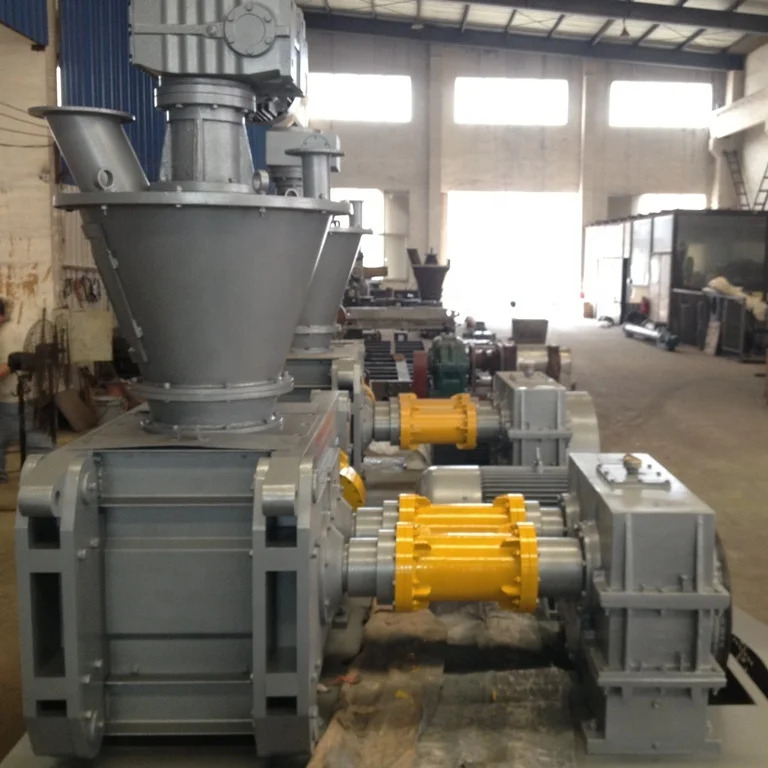 Dry inorganic powder clay potassic fertilizer hydraulic double roller compaction dry powder granulator
