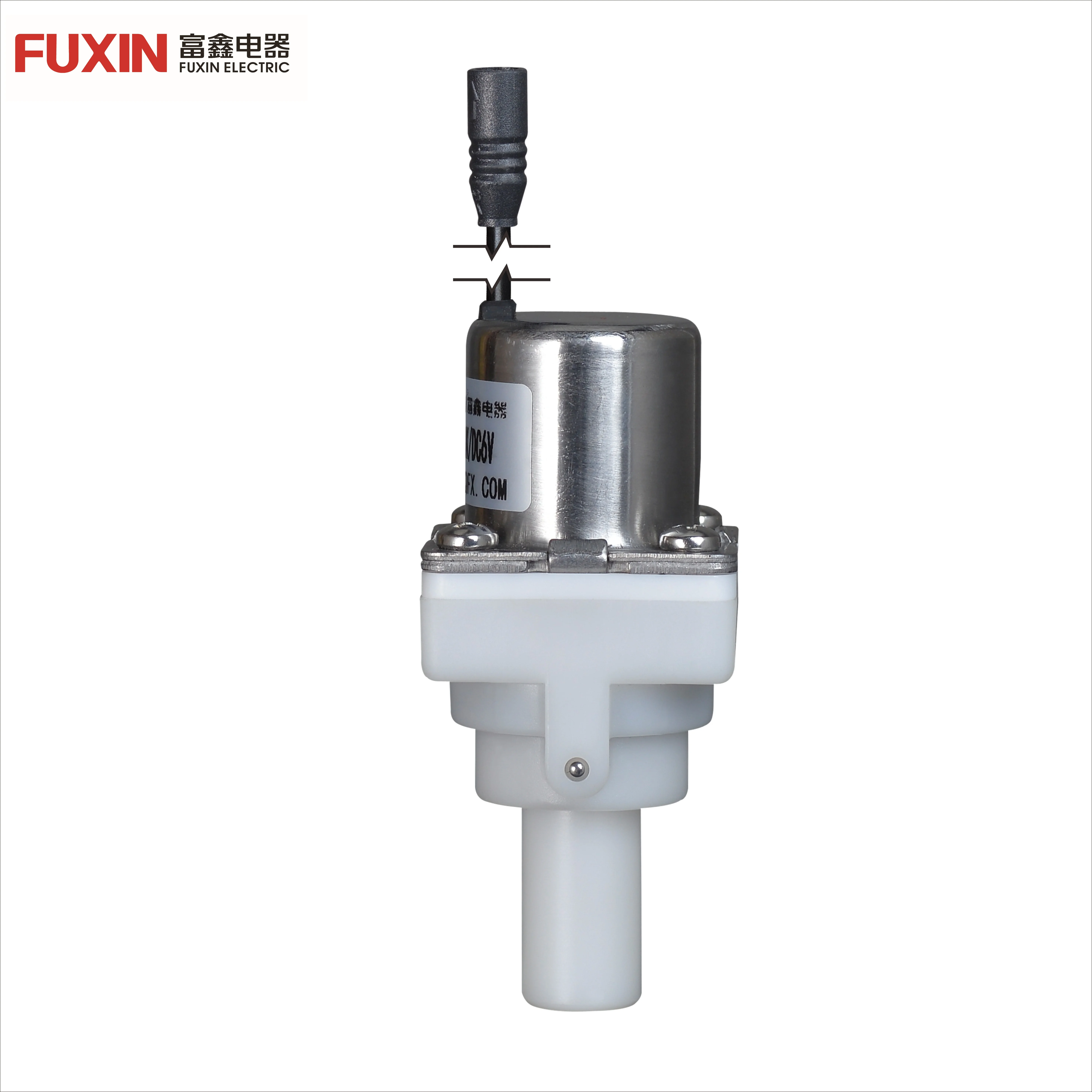 Electric solenoid water valve 6V plastic water media magnetic water valve