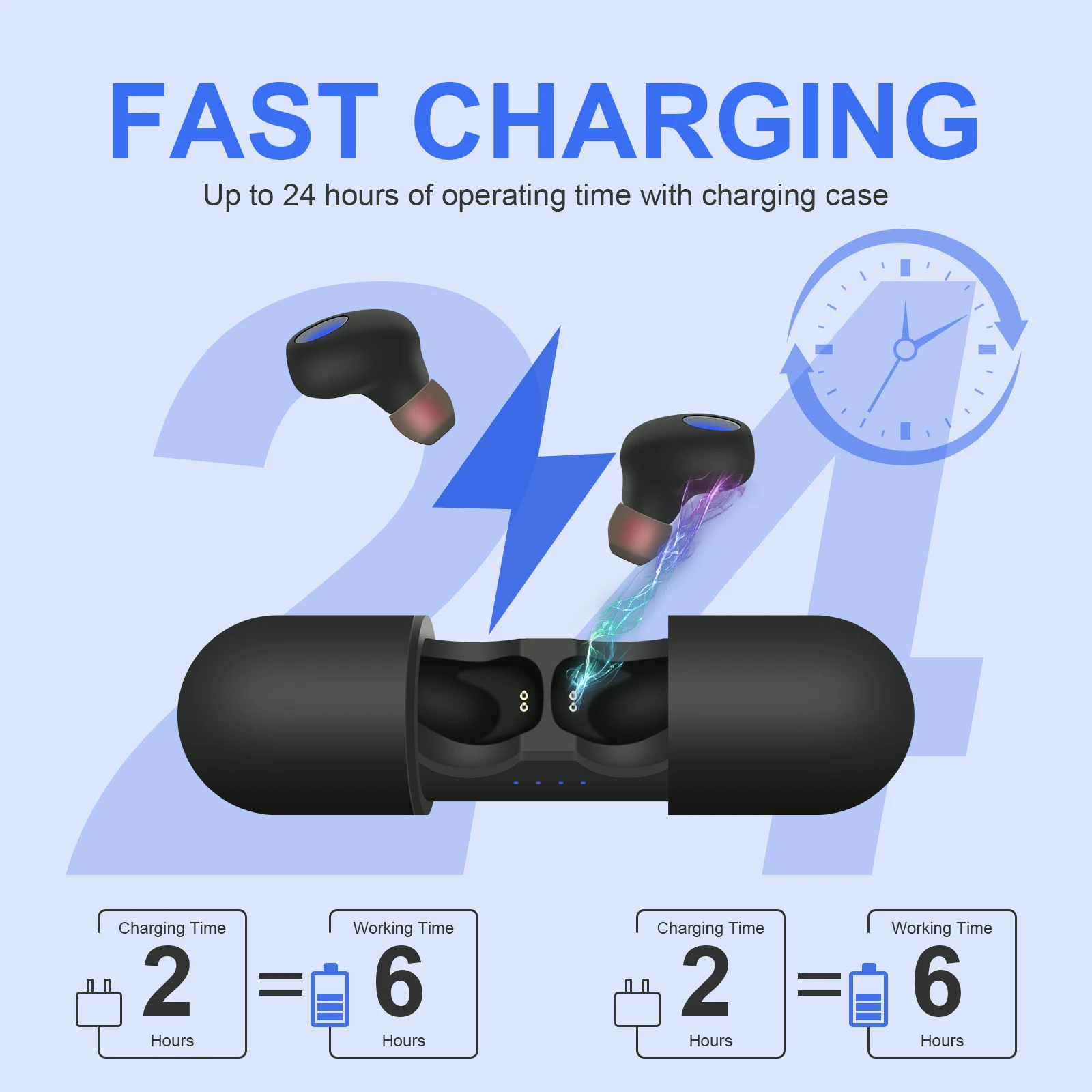 Rechargeable digital hearing aids with stable and clear sound quality Elderly Adults One-touch switch on and off