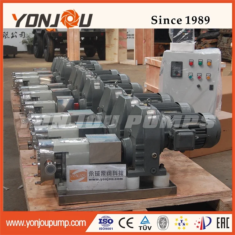 Sanitary stainless steel food grade chocolate honey rotary lobe pump