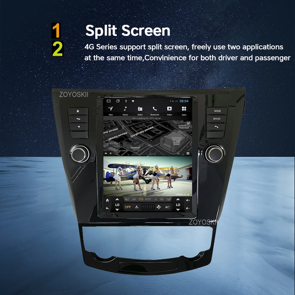 ZOYOSKII Android Vertical Tesla Screen Car Gps Multimedia Radio Navigation For Nissan X-Trail J10 J11 T32 Qashqai 2011 2012 2013