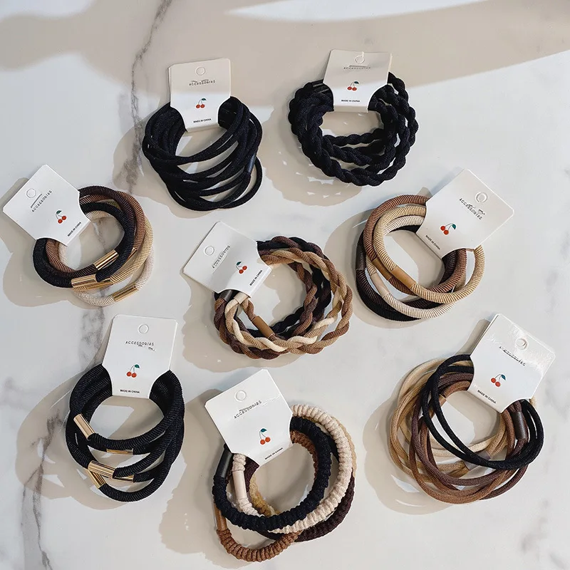 CLARMER New Fashion women winter fall hair accessories girls high elastic hair rubber band hair tie set