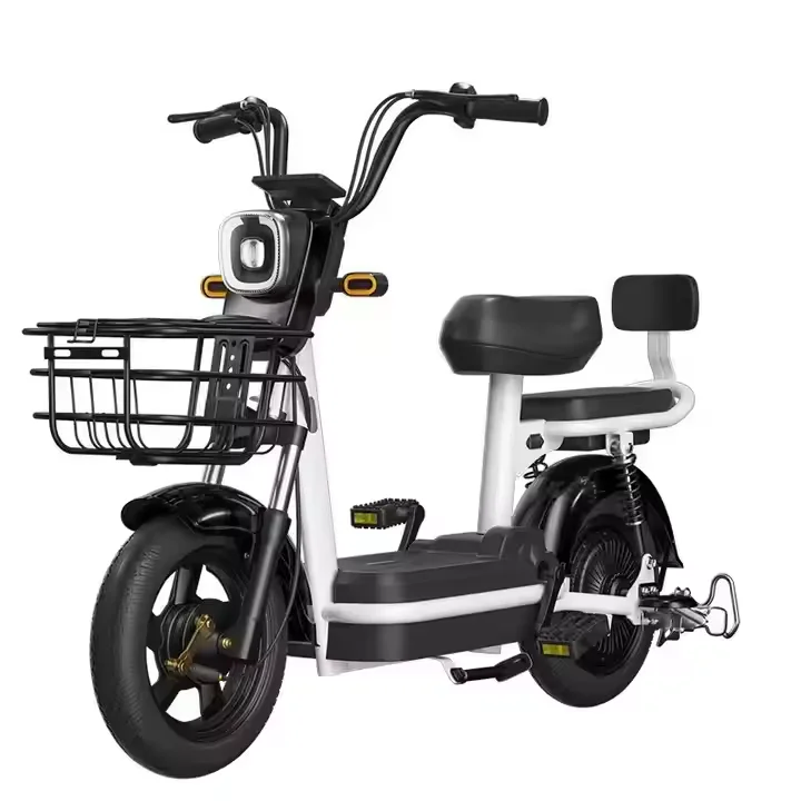Electric Bicycle 48v pedals Moped E Bikes Cycle Moped Scooter 2 Wheels 14 Inch