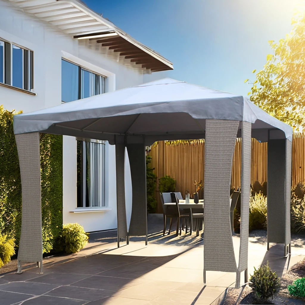 Manufacturer Specialized Woven Rattan Screen Pergola/Gazebo/Pavilion New Style for Garden Outdoor Use Hot Sale