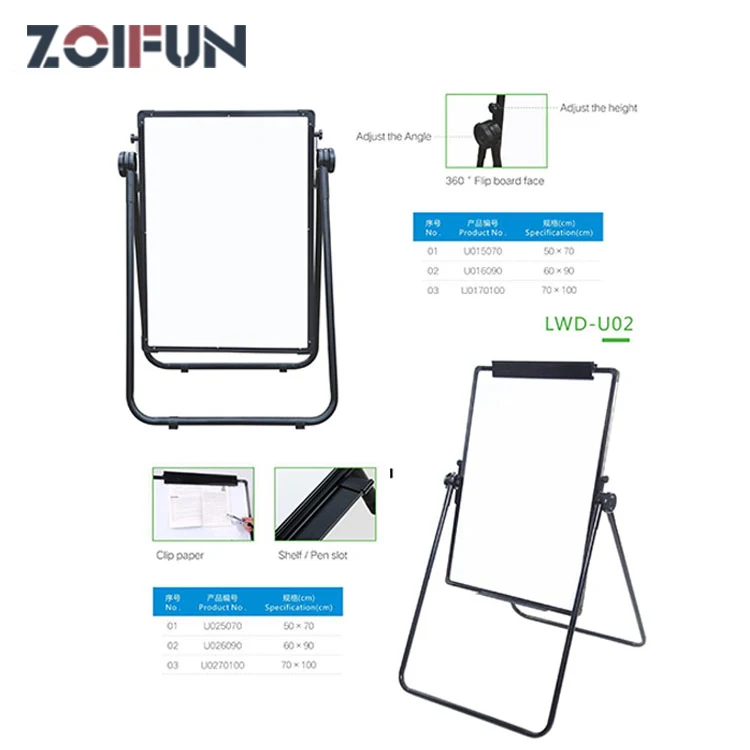 Easy portable stand folding white board school small customized student group chat hanging magnetic boards
