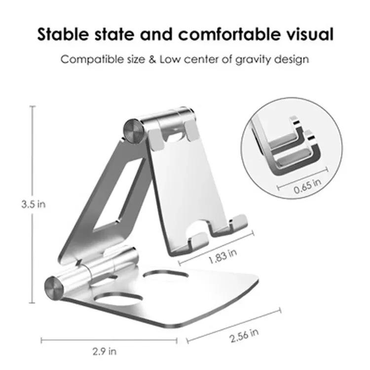Aluminum Phone Stand Portable Adjustable Dual Folding Mobile Support Tablet Phone Holder Stands