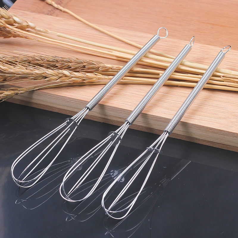 mini Whisk Factory Wholesale manual spring 304 Stainless Steel mini Whisk Egg Beater
