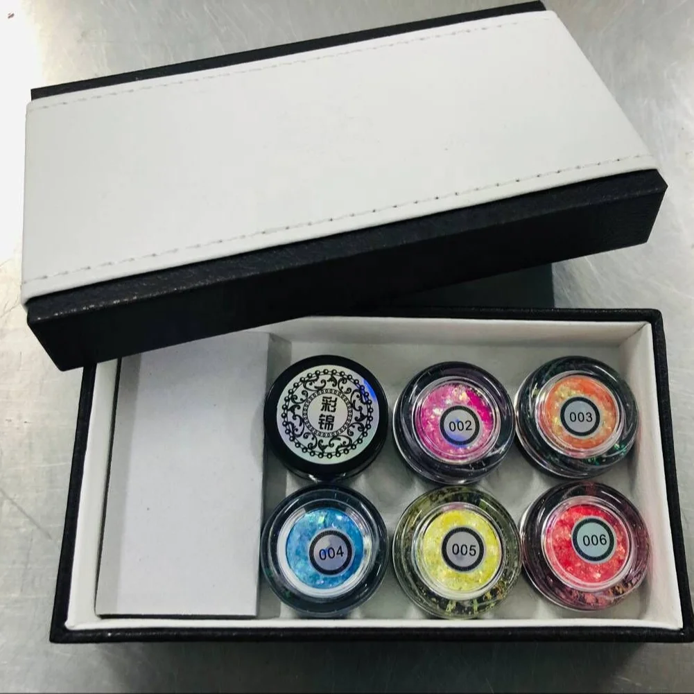 QS Nail Art New fashion wholesale cheap 6 colors top rated non toxic private label crystal uv gel art nail powder Acrylic Powder