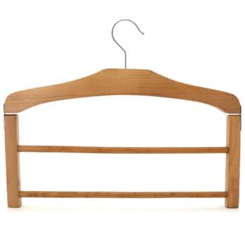 Горячие продажи природного цвета деревянные вешалки 4 этажа штаны/юбка напрямую с фабрики