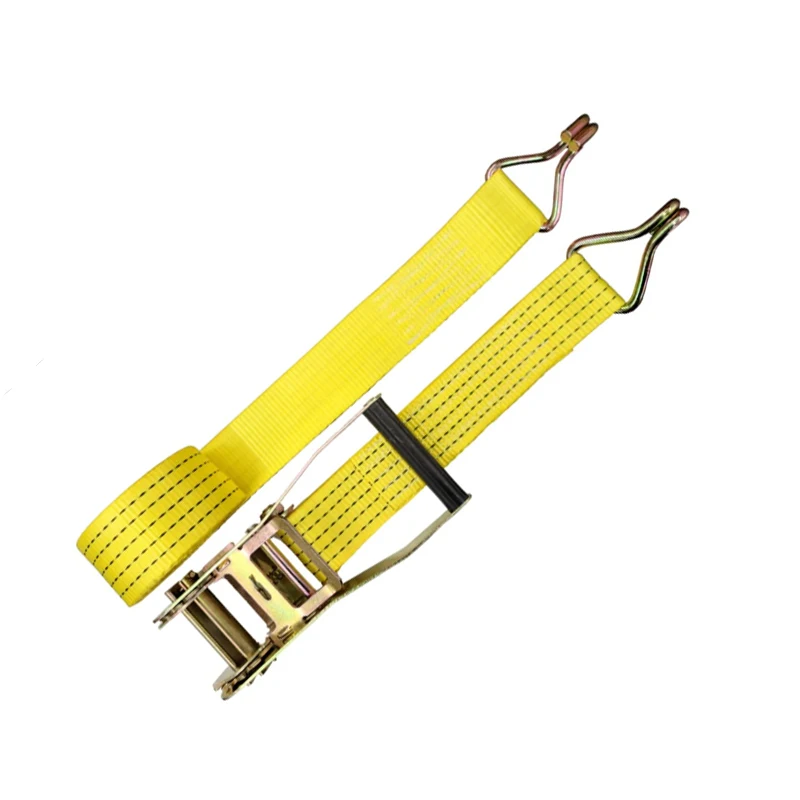 Hot Sell truck Rachet Tie Down Strap 2 inch 2Ton White zinc handle J hook heavy duty ratchet straps