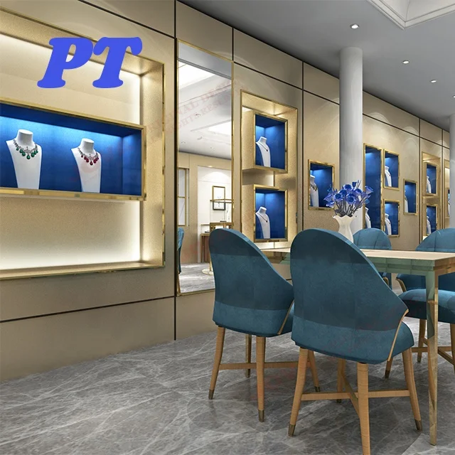 Luxury wall showcase displays for Jewellery Shop Furniture Showroom
