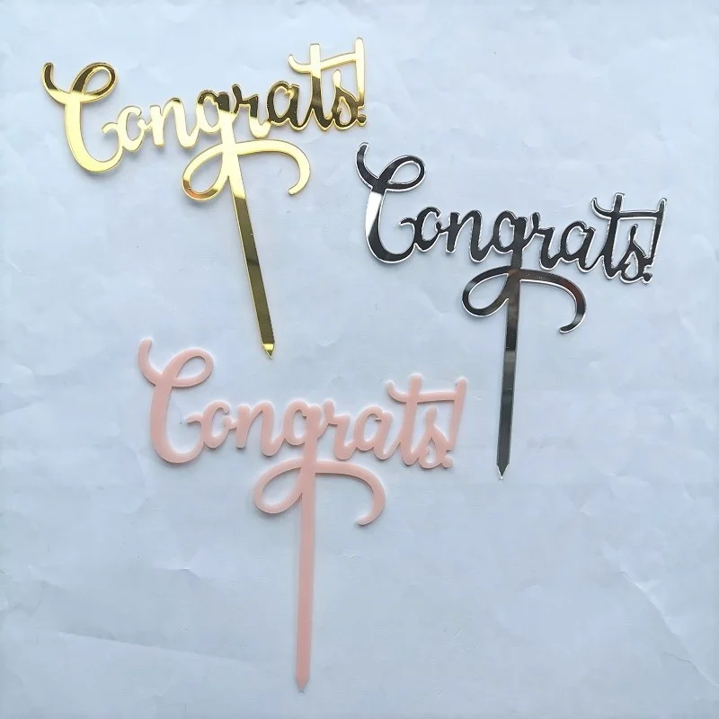 Congrats cake topper acrylic cake topper for pary decoration
