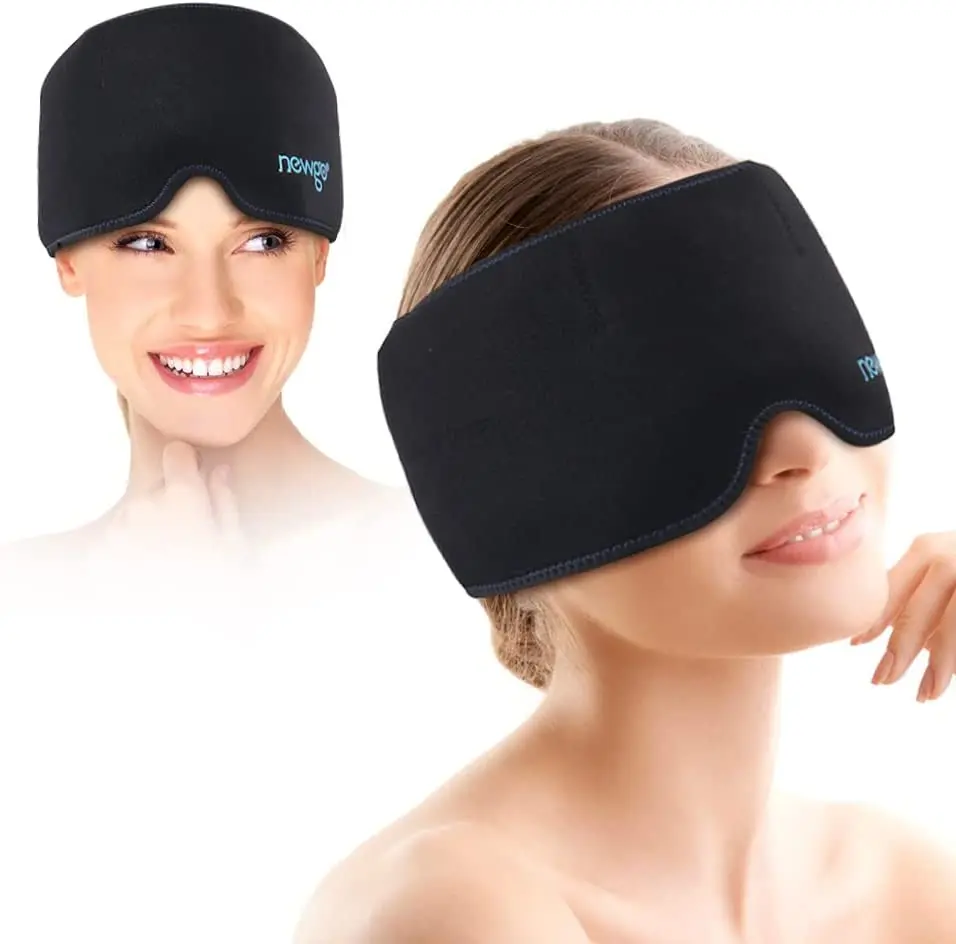 Pakcare Migraine Relief Hat Headache Cap Reusable Gel Head Ice Pack Head Wrap Headband