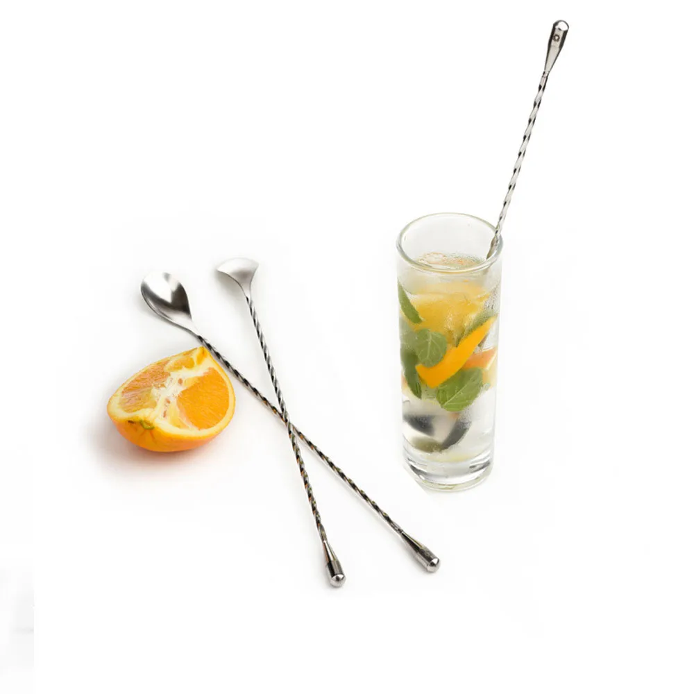 factory stainless steel Twist Stirring stick coffee cocktail bar tool  mixing stirrer spoon Bartender spoon