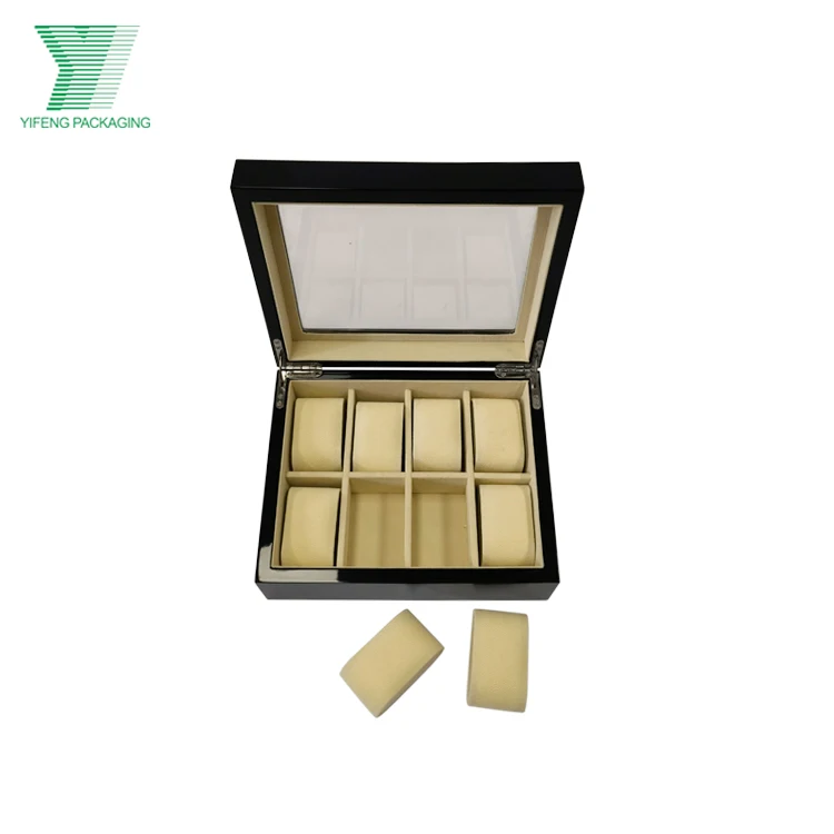 Yifeng Packaging Manufacturer Handmade Custom Wooden Watch Display Luxury Watch Box Packaging Custom Watch Wooden Box