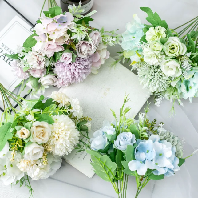 Art Home Decoration Wedding Photography Props Simulated Rose Wedding Bouquet