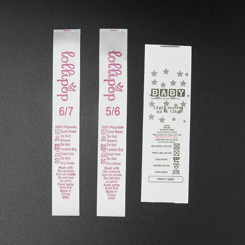 High Quality End Fold Cotton Tag Private Name Logo custom fabric woven labels for clothing oem