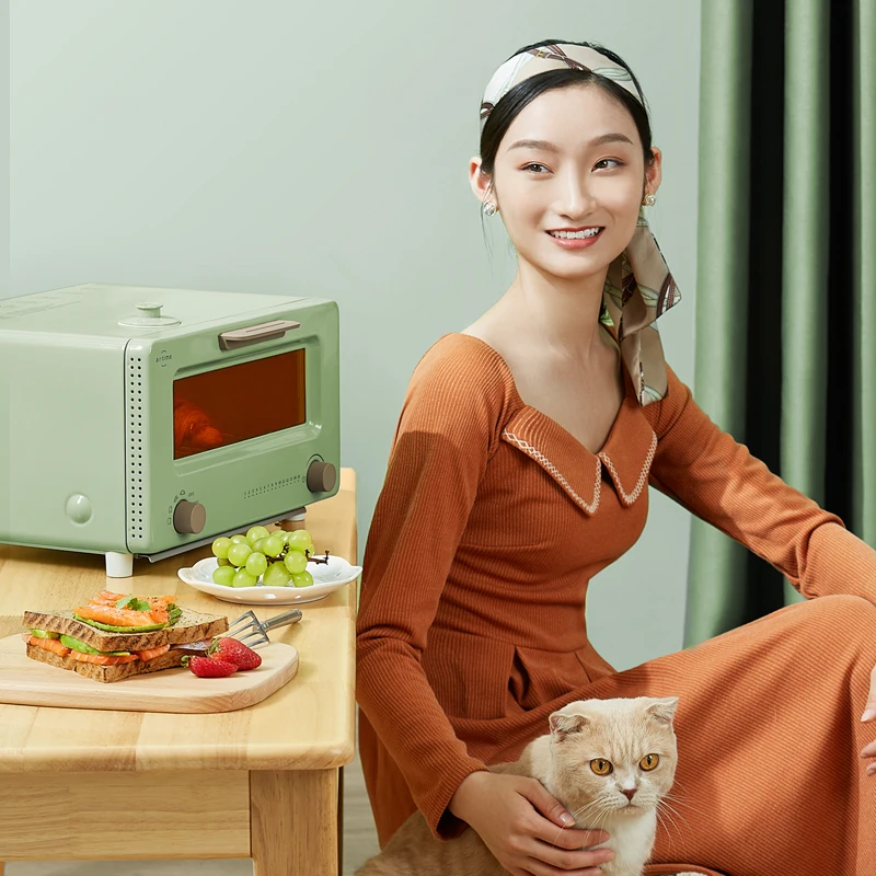 Multifunctional Household Mini Oven 10L Mini Microwave Oven Pink Mini Oven Electric For Kitchen