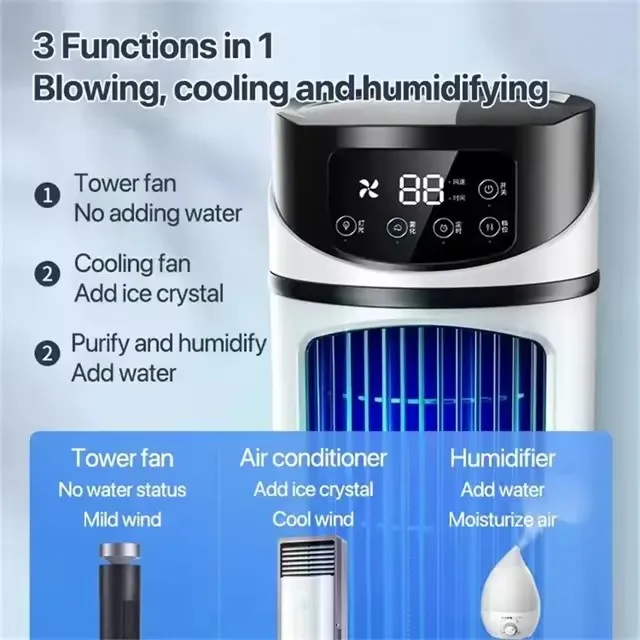 Portable Remote Control Mini Air Conditioner Of Hot Sale Good Price Room Portable Water Cooling Fan Air Cooler Fan For Summer