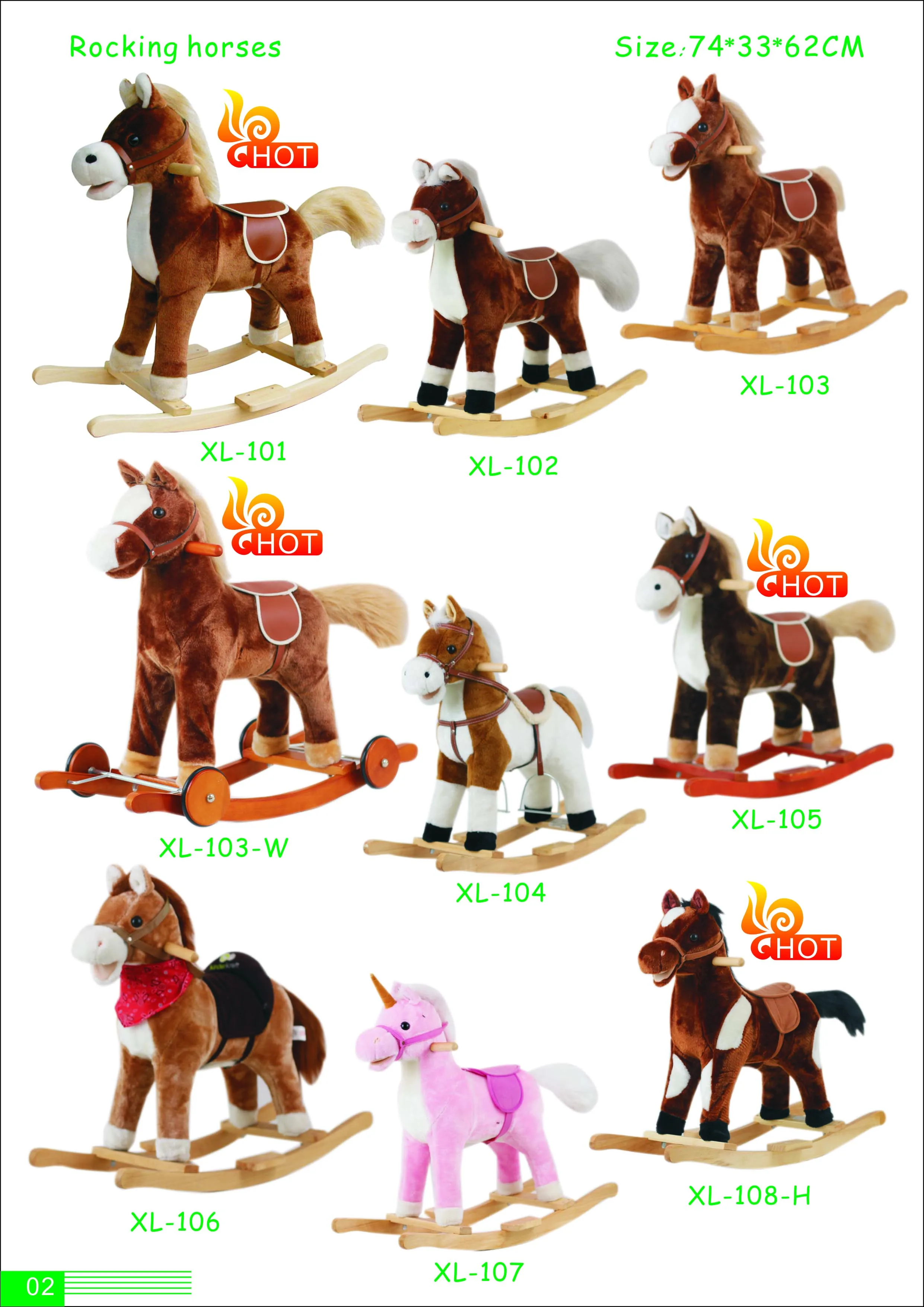 Animal Shaped Chair Plush Animal  Baby Plush Wooden Ride Toys Plush Animal Rocking Horse For Kids