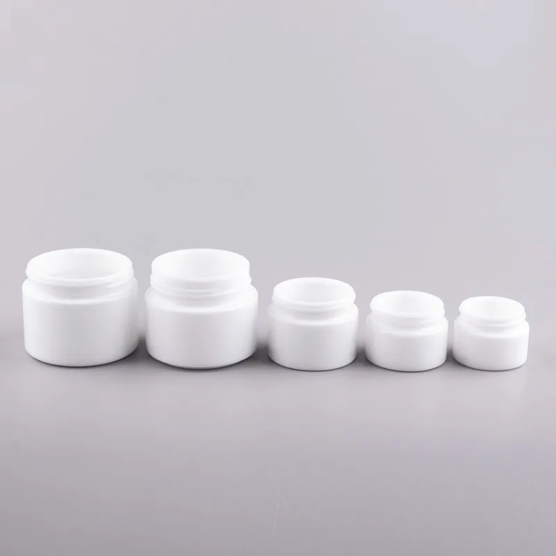 Ceramic material white 30g 50g glass cream containers cosmetic jar