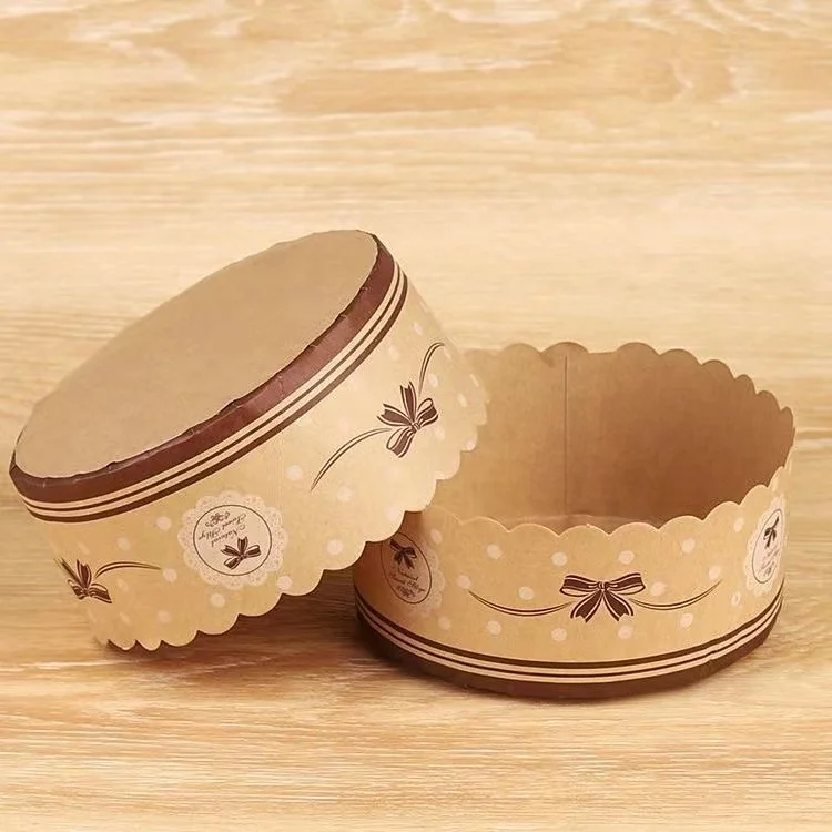 Corrugated Baking Muffin Cupcake Liner Disposable Pastry Panttone Baking Bread Holiday Baking Moulds