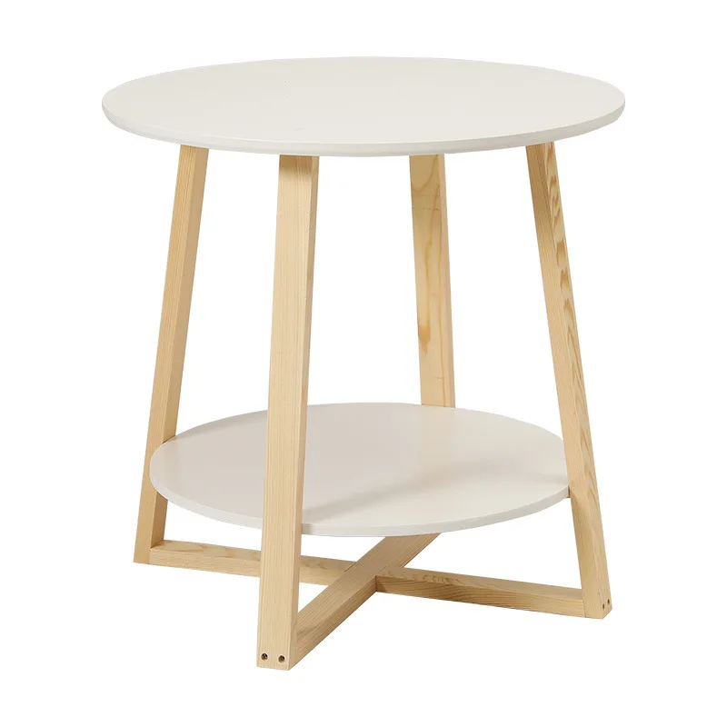 Round Cafe MDF Laptop Reception Wood Console Tea Coffee Dining Table