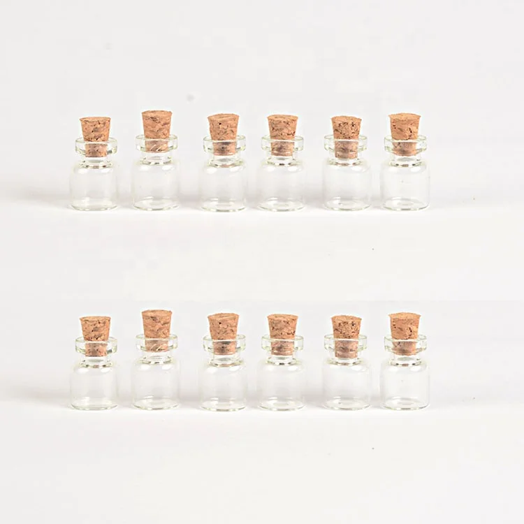 Wholesale glass vials for seed flower matches packaging empty glass bottle with cork tip stoppers