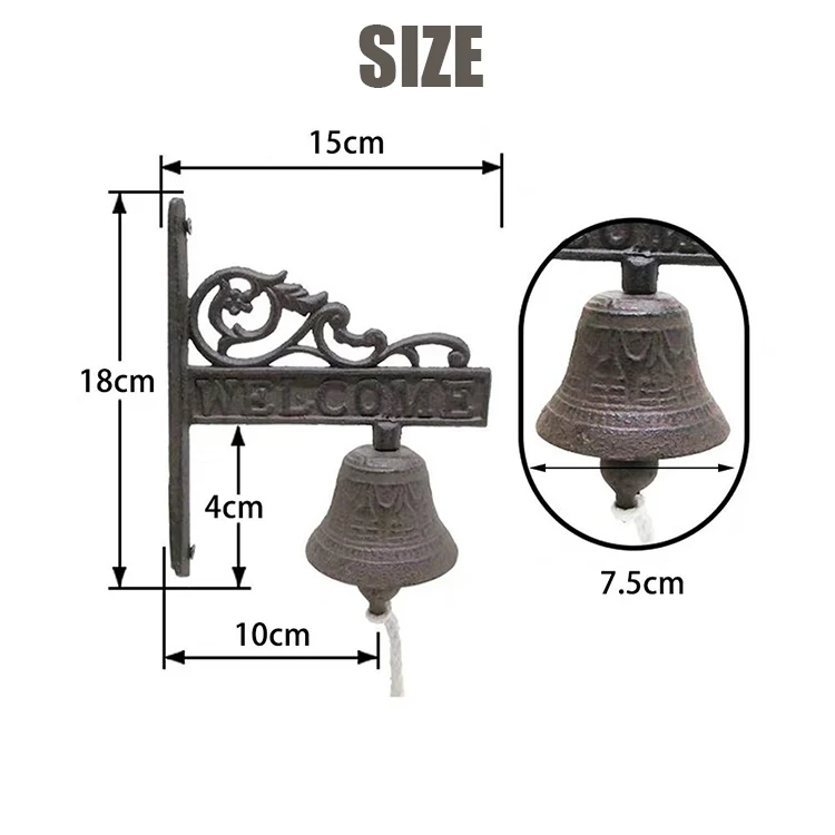 Front Yard Sign Garden Ornaments Cast Iron Bird Doorbell Other Home Decor Wireless Doorbells