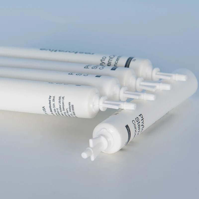 Custom 15ml-5ml skin whitening cream tube PE material skin care usage collapsible plastic tube with twist off