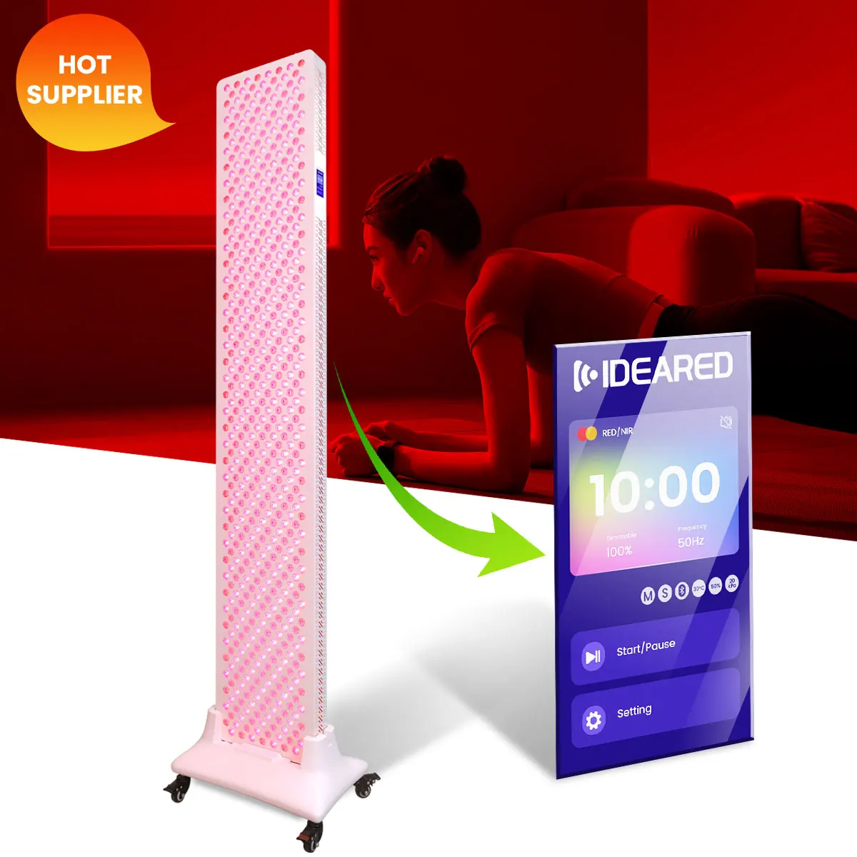 red light therapy panel RL600MAX red light therapy full body multi-spectral red infrared light therapy with touch screen