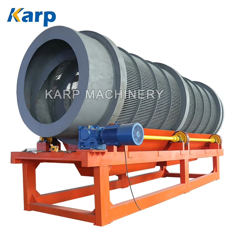 Customized Compost Rotary Sieving Machine Humus Trommel Drum Screen for industry