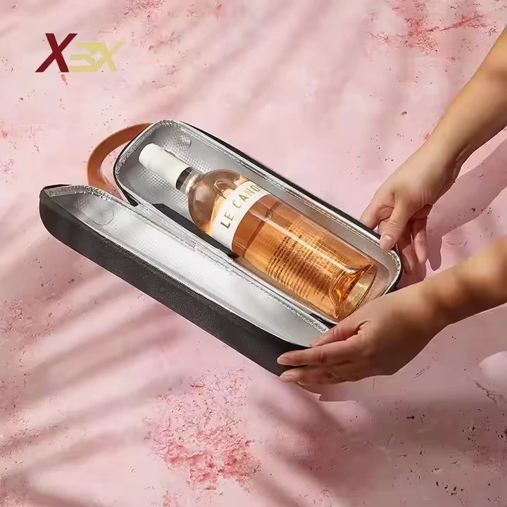 Портативный переносной винный держатель для бутылок с жестким чехом переноски противоударный и изолированный жесткий мешок EVA пеной