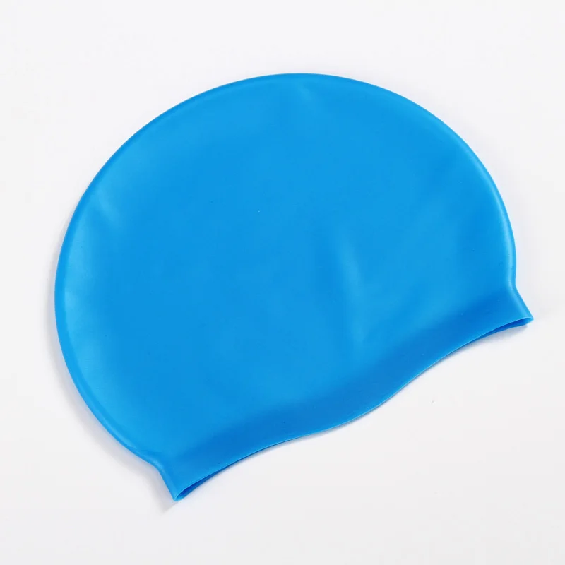 Custom Logo Wholesale High Quality Cheap Waterproof Non-slip Unisex Silicone Pure Color Swim Cap For Adult
