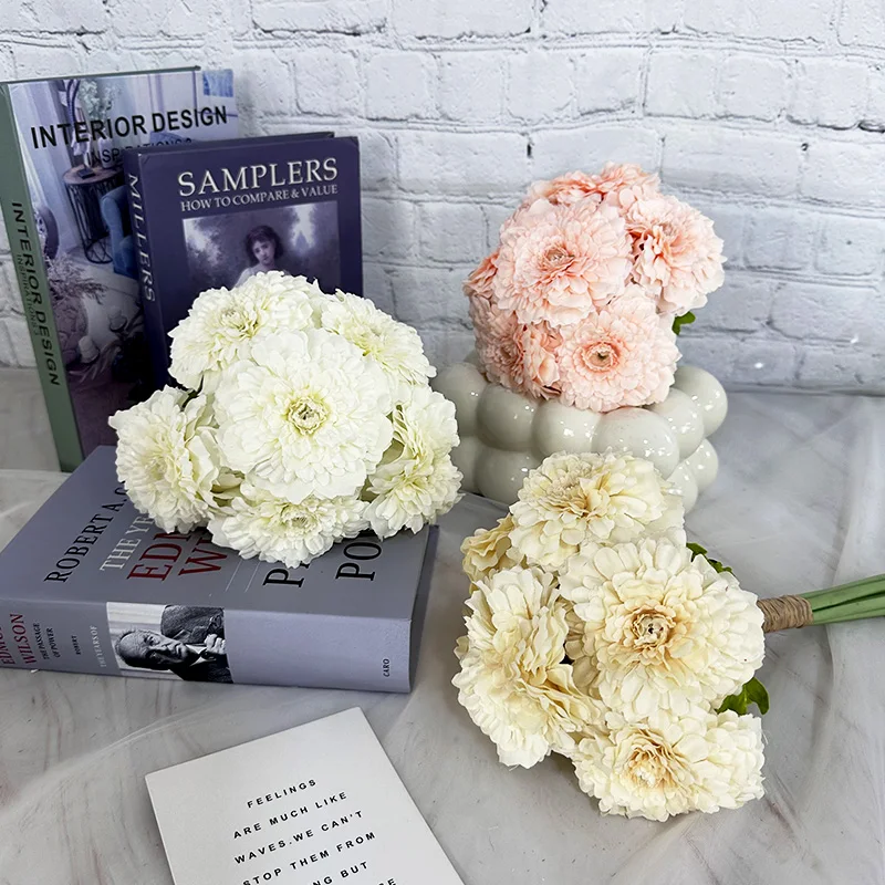 Home wedding artificial flower decoration meisheng 6 head holding marigold