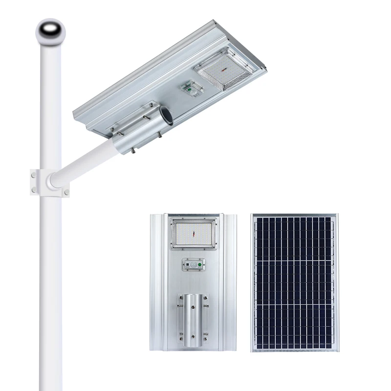 Outdoor Solar Panel Road Streetlight Ip65 30w 60w 90w Integrated All in One Led Solar Street Light