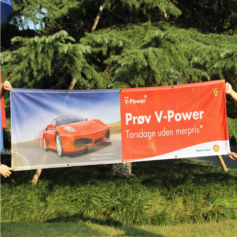 FlagsPrint Custom Fabric Banners Digital Printing Mesh Banner Large Outdoor Business Advertising Sports Exhibition Mesh Banner