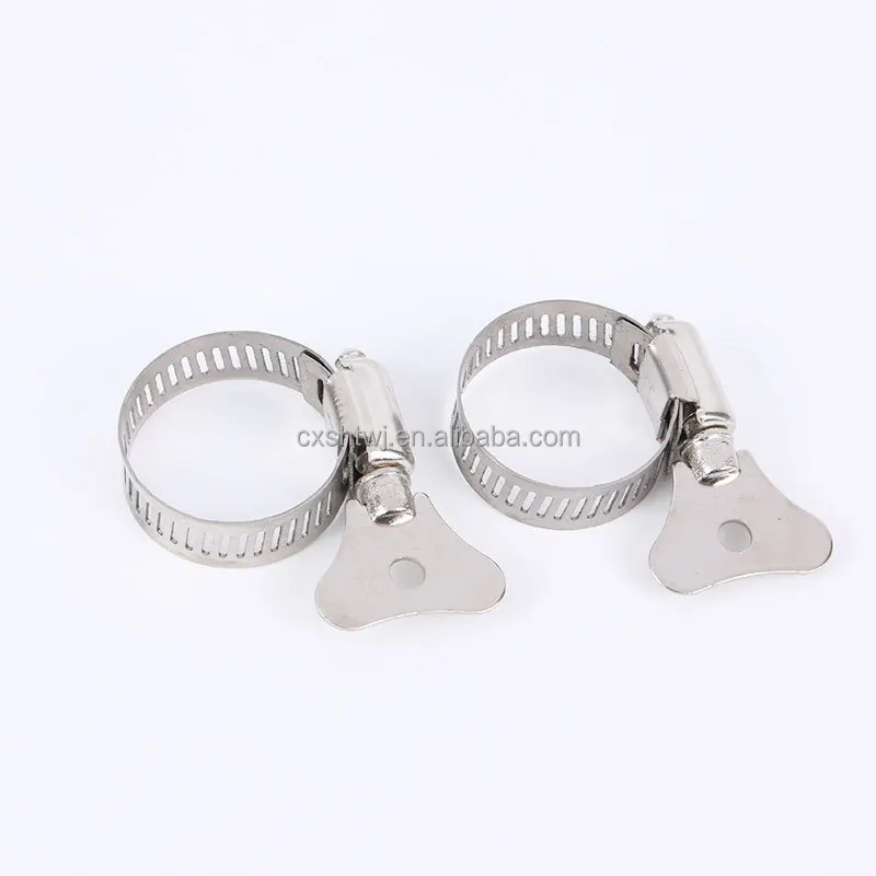 Hengtuo 201 304 Stainless Steel 12.7mm Taiwan Style Gas Pipe Mini Clamp with Iron Handle Factory Wholesale Price Bolts Clamps