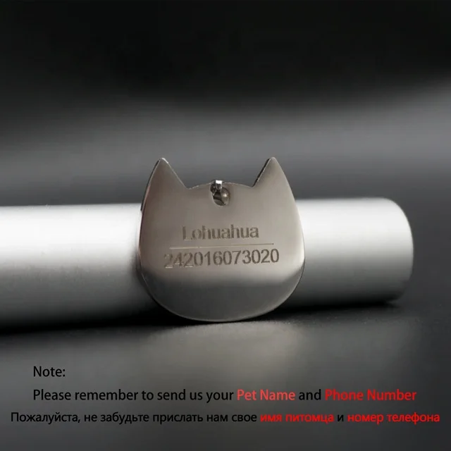 
Customized Dog ID Tags Metal Name Tags For Puppies Cat Anti-Lost Pet Nameplate Custom 