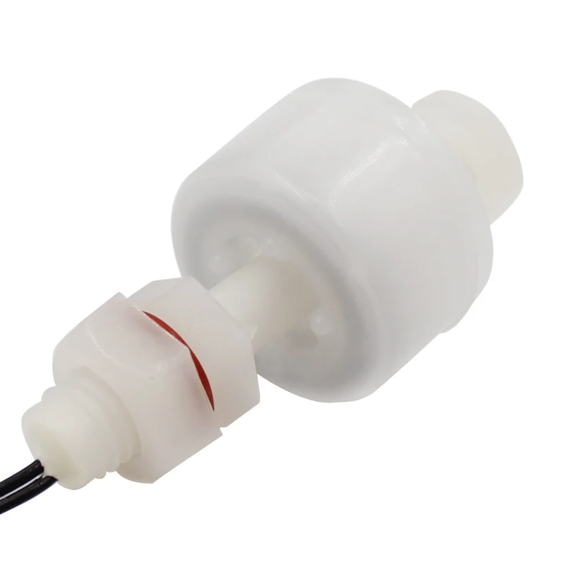 PVDF PTFE Tefloning plastic vertical M10 float ball level switch 43mm magnetic limit switch mechanical switch