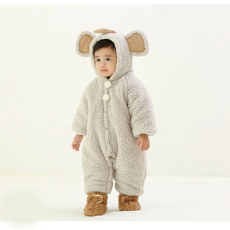 
New Boy Girl Organic Winter Clothes Cotton Long Sleeve Custom Baby Romper Set 