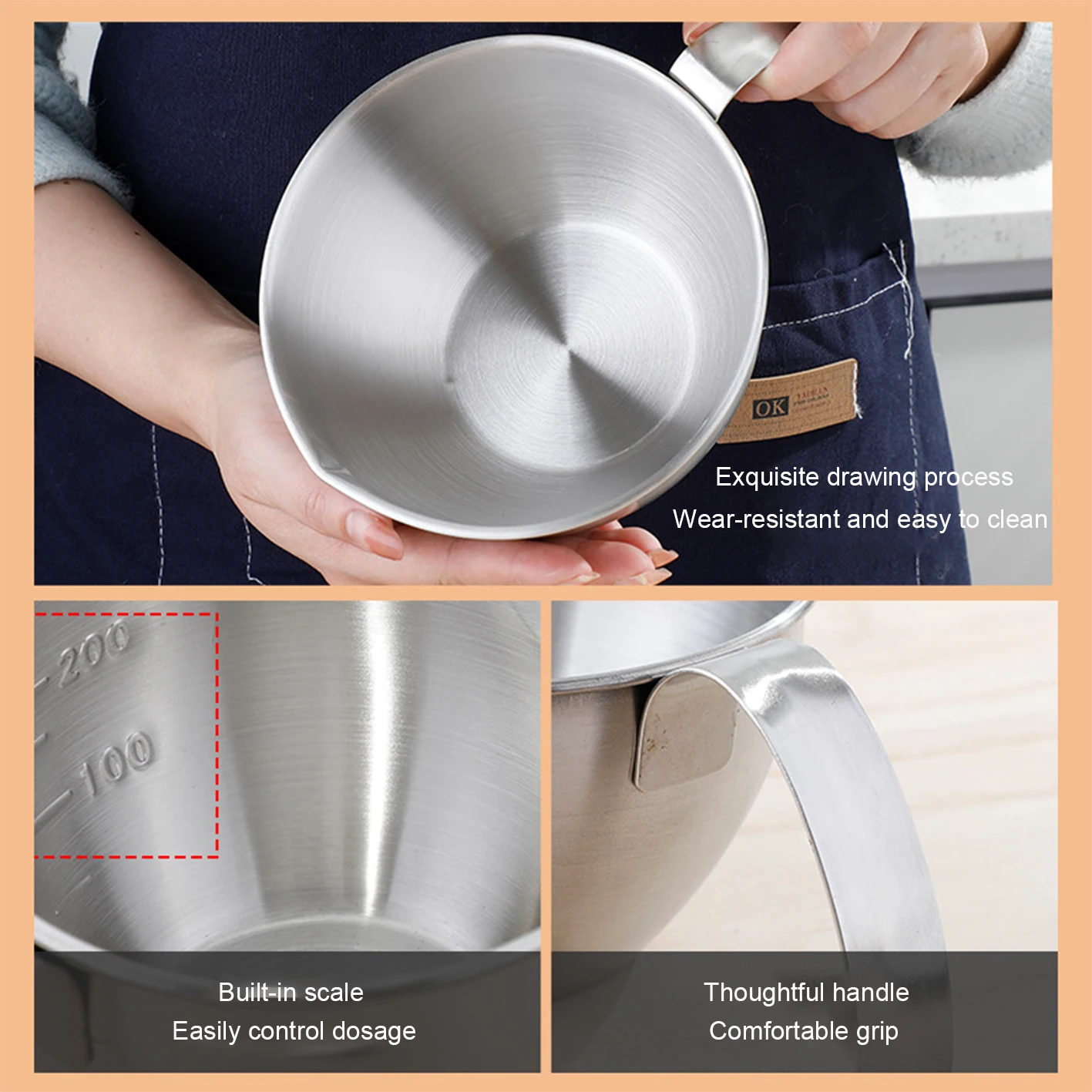 The Salad Bowl smartly designed pouring spout allows for easy and controlled pouring minimizing spills and mess